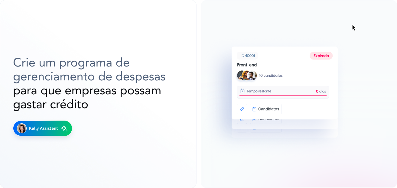 Kelly Assistent — gestão de vagas e candidatos
